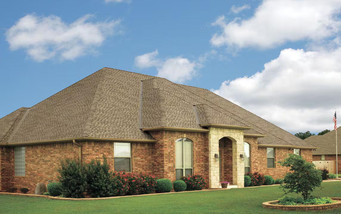Impact-resistant shingles on a home